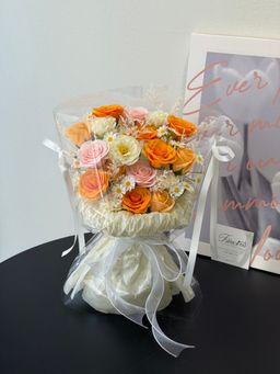 Orange Soap Flower Mixed Transparent Bouquet | 泡泡花束  
