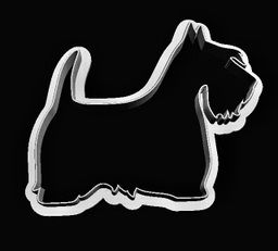 Scottie dog outline Cookie Cutter 