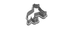 Husky dog out print Cookie Cutter 