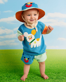 Terry Applique Tshirt (Puppy Park)