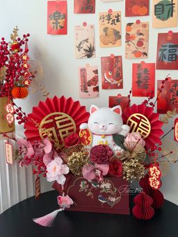 ( CNY05 ) CNY Lucky Cat Flower Basket ｜招财猫花桶
