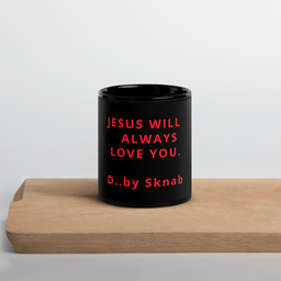 Black glossy mug