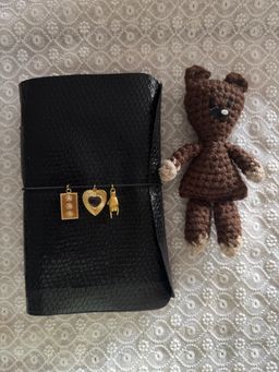 Black leather journal cover