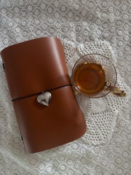 Brown leather journal cover 