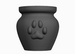 Urn Dog Paw Holder and Lid 