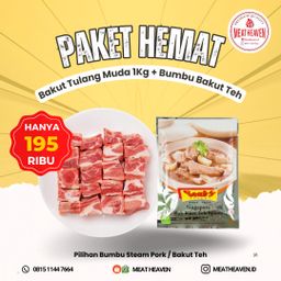 PAHE Spareribs 1kg+Bumbu Steam Pork /Bumbu Bakut teh 