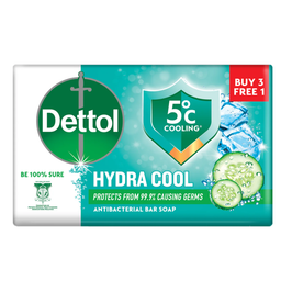 Dettol Shower Gel Hydra Cool Body Soap 100g x 4