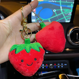 Strawberry Plush Keychain