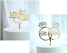 Mr & Mrs Cake Topper 