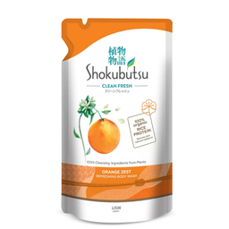 Shokubutsu Orange Peel Body Wash Refill 500g