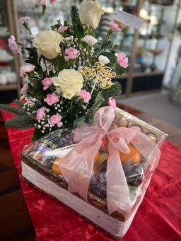 Floral & Gourmet Gift Basket