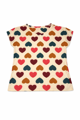 Blusa Estampada de Corazones Multicolor - Size S