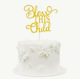 Bless This Child Cake Topper