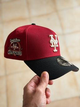 New Era 9Forty - New York Mets World Series Champions 1986 Red Two Tone 
