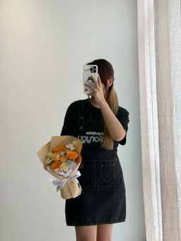 Orange Soap Flower Mixed Bouquet 