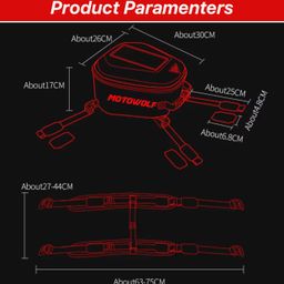 Motowolf Tank & Tail bag