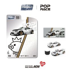 POP RACE MODEL 1/64 TOYOTA GR86 PANDEM - WHITE PEARL