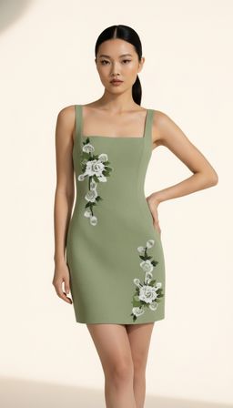 Japonica Camellia on Sage 