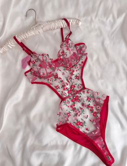 Rouge floral bodysuit