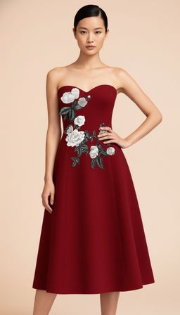 Camelias Japonica on Burgundy 