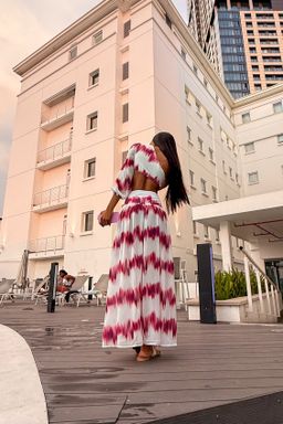 Fuschia split co - ord