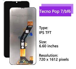 Tecno Pop 7 LCD display Digitizer 