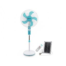 TINMO Rechargeable 18 Inches Solar Fan with Bluetooth speaker remote and bulb
