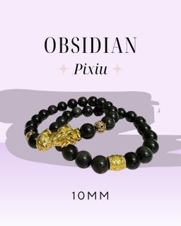 ( LIMITED ) Obsidian + Pixiu 8mm/10mm
