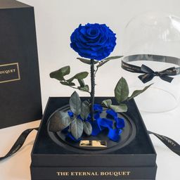SINGLE LARGE LUXURIOUS BLUE ETERNAL ROSE