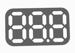 Digit Stencil  Cookie Cutter  