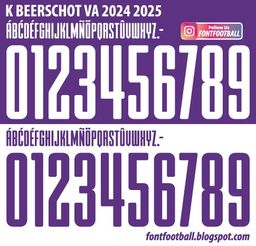 Font Vector K Beerschot VA 2024 2025 kit