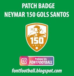 Patch Badge Neymar 150 Gols Santos FC Vector