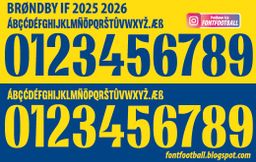 Font Vector Brøndby IF 2025 2026 kit