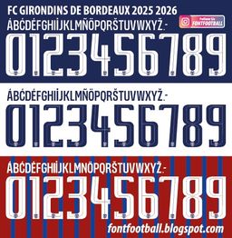 Font Vector FC Girondins de Bordeaux 2025 2026 kit