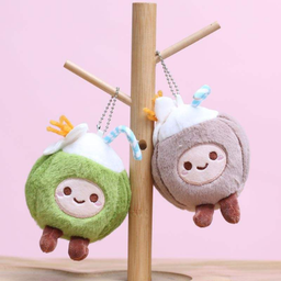 Coconut Plush Keychain