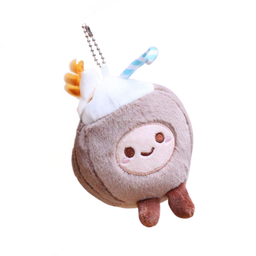 Coconut Plush Keychain