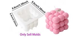 Molde de burbujas cuadrado para velas