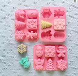 Molde navideño, diversas figuras