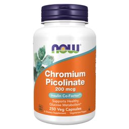 NOW - Chromium Picolinate 200 mcg Veg Capsules
