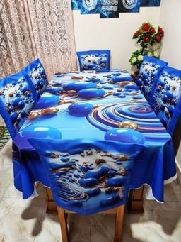 Original 3D Printed Dining Chair Table Cover  অরিজিনাল 3D ডাইনিং টেবিল ও চেয়ার কাভার সেট।