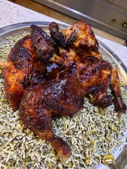 دجاج على تمن باقلاء