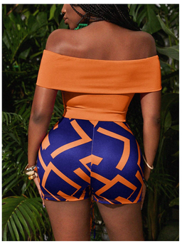 Waist Tie Mini Shorts Set