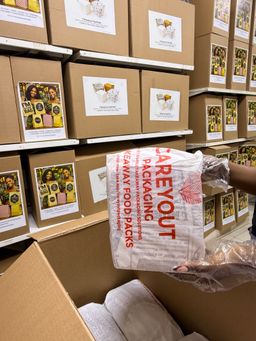 TAKEOUT LUNCH BOXES -RETRO NEWSPAPER PRINTS / 40oz - 1183ml