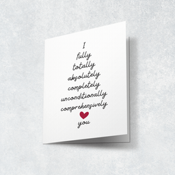 I totally love you Card