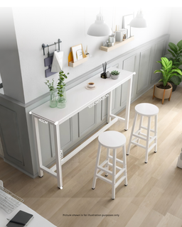 736 - WHITE BAR TABLE