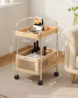 10500031 - RATTAN TROLLEY CART