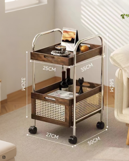 10500031 - RATTAN TROLLEY CART
