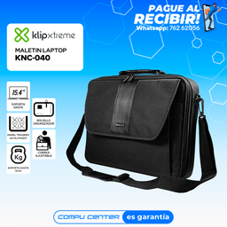 MALETIN KLIP XTREME KNC-040 / HASTA LAPTOP 15.6 / NEGRO