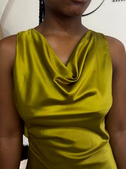 Chartreuse backless maxi