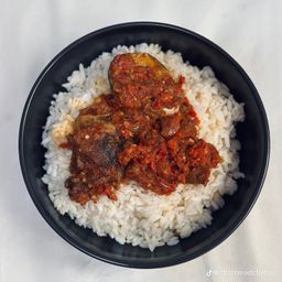 Ofada Rice & Beef Sauce
